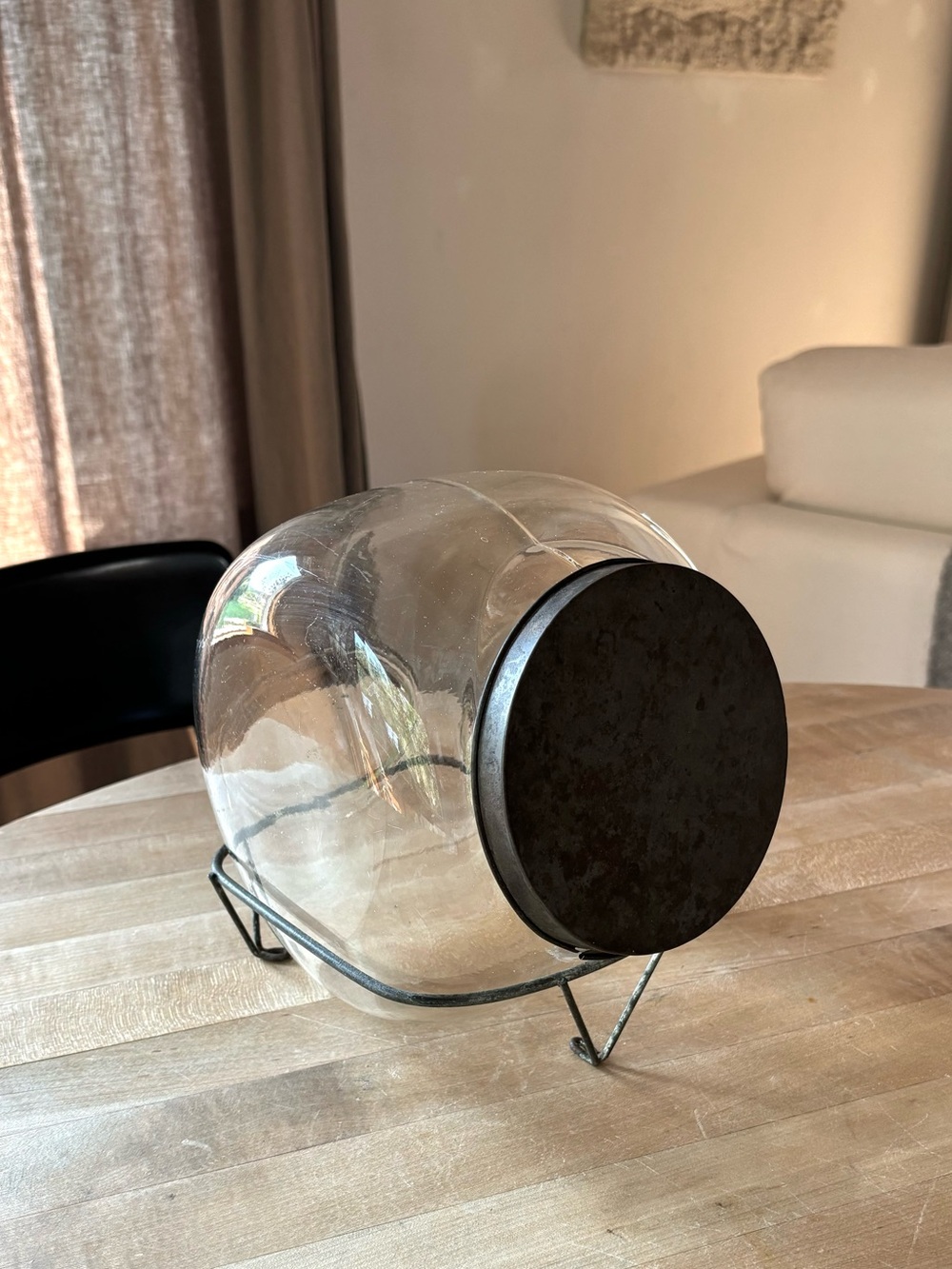 Antique Glass Cookie Jar